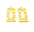 2 Rectangle Charms Gold Charms Gold Plated Metal (30x14mm)  G15858