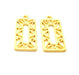 2 Rectangle Charms Gold Charms Gold Plated Metal (30x14mm)  G15858