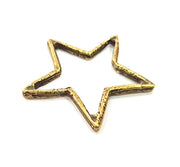 5 Star Charm Antique Bronze Charm Antique Bronze Plated Metal (40mm) G13820