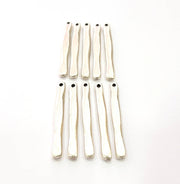 6 Spike Charm Silver Charms Antique Silver Plated Metal (37x4mm) G11370