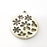 2 Flower Charm Silver Charms Antique Silver Plated Metal (27mm) G11381