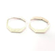6 Twisted Circle Connector Antique Silver Plated Metal (25mm) G11387