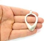2 Silver Pendant Antique Silver Plated Metal (55x33mm) G11394