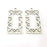 2 Rectangle Frame Charm Silver Charms Antique Silver Plated Metal (46x24mm) G11400