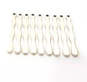 8 Silver Charms Antique Silver Plated Metal (44x5mm) G11407