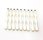 8 Silver Charms Antique Silver Plated Metal (44x5mm) G11407