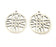 2 Silver Charms Antique Silver Plated Metal (30mm) G11425