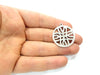2 Silver Charms Antique Silver Plated Metal (30mm) G11425