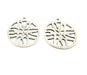 2 Silver Charms Antique Silver Plated Metal (30mm) G11425