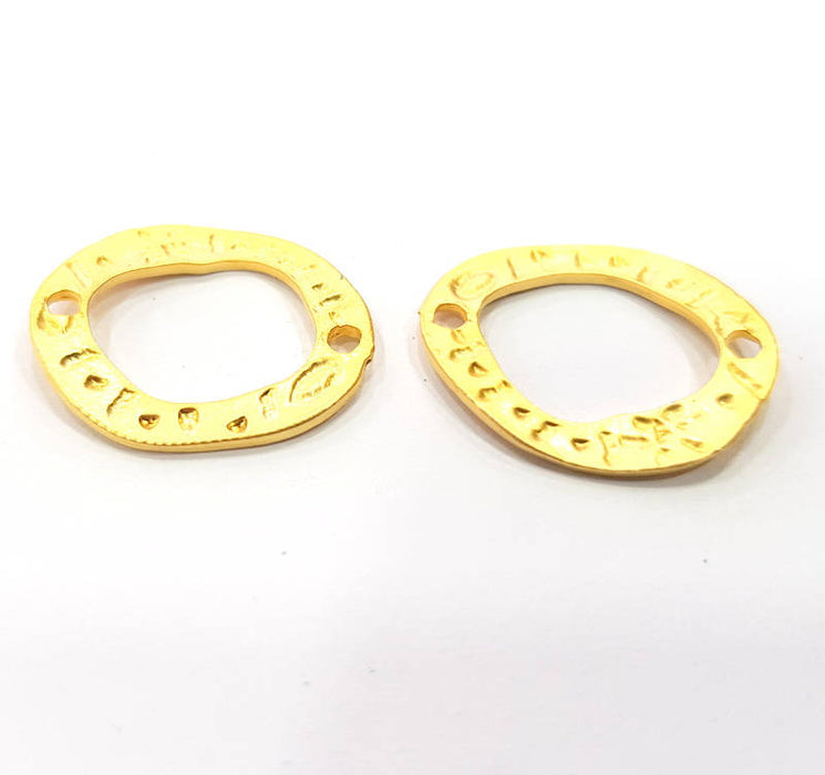 4 Gold Connector Gold Plated Metal (27x22mm)  G14431