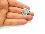 10 Silver Charms Antique Silver Plated Metal (30x20mm) G12317