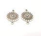 4 Silver Charms Antique Silver Plated Metal (30x20mm) G12317