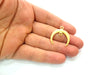 2 Crescent Charm Gold Moon Charm Gold Plated Charms  (28mm)  G12329