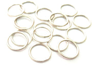 50 Silver Circle Connector Charms Antique Silver Plated Charms (16mm) G12338