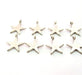 20 Star Charm Silver Charms Antique Silver Plated Metal (16x12mm) G12353