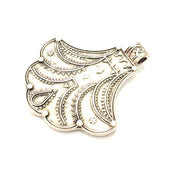 Silver Pendant Antique Silver Plated Metal (55x49mm) G12361