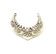 20 Silver Charms Antique Silver Plated Metal (33x29mm) G12365