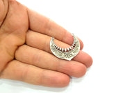 2 Silver Charms Antique Silver Plated Metal (33x29mm) G12365
