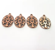 4 Antique Copper Charm Antique Copper Plated Metal (32x20mm) G12371