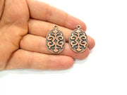 4 Antique Copper Charm Antique Copper Plated Metal (32x20mm) G12371