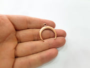 4 Crescent Charm Moon Charm Antique Copper Charm Antique Copper Plated Metal (27mm) G12372
