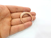 2 Crescent Charm Moon Charm Antique Copper Charm Antique Copper Plated Metal (37mm) G12377