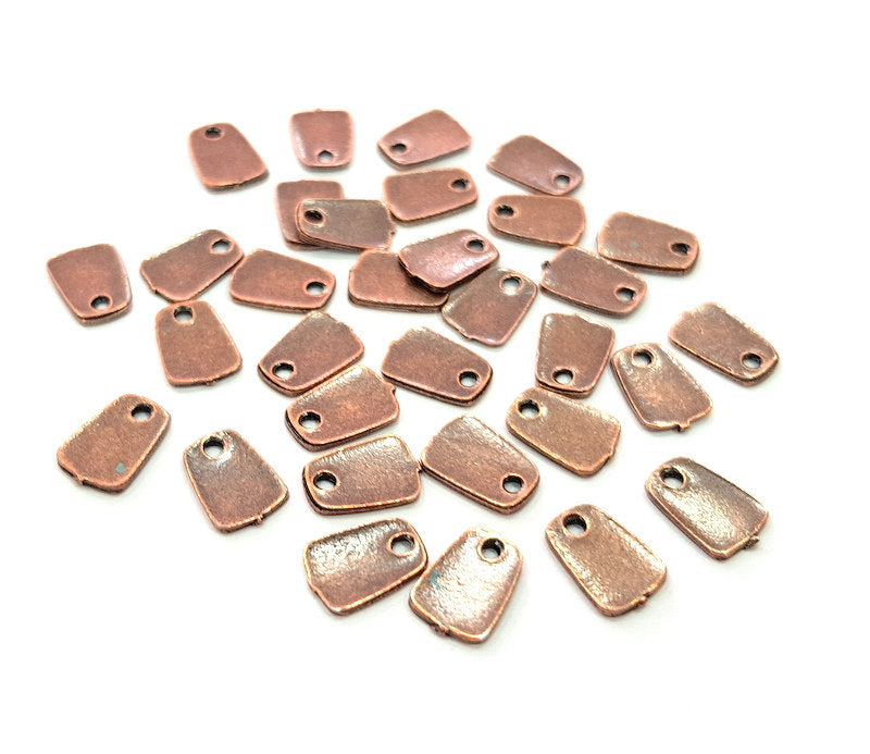 20 Copper Flake Charm Antique Copper Charm Antique Copper Plated Metal ( 10x7mm) G11657