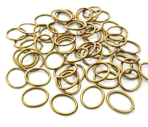 20 Oval Connector Findings Antique Bronze Connector Antique Bronze Plated Metal  (17x14mm) G12382
