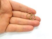 20 Circle Connector Findings Antique Bronze Connector Antique Bronze Plated Metal  (16mm) G12390