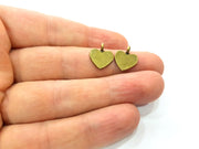 10 Heart Charm Antique Bronze Charm Antique Bronze Plated Metal (14x12mm) G12391