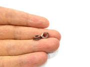 10 Copper Rondelle Beads Antique Copper Beads Antique Copper Plated Metal (8mm) G12398