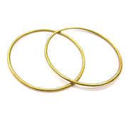 2 Large Circle Connector Antique Bronze Connector Antique Bronze Plated Metal (69mm)  G12404