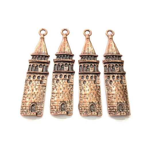 6 Galata Charms Copper Charm Antique Copper Charm Antique Copper Plated Metal (50x11mm) G15087