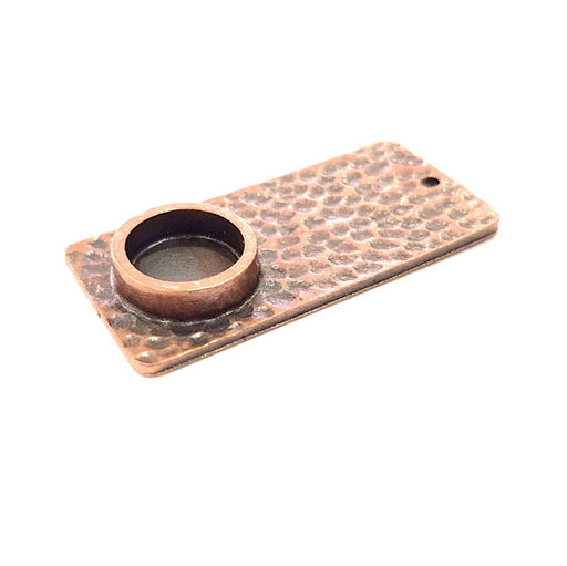 10 Copper Pendant Blank Mosaic Base inlay Blank Necklace Blank Resin Mountings Antique Copper Plated Metal ( 10 mm round blank) G11581