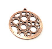 2 Copper Pendant Antique Copper Pendant Antique Copper Plated Metal (35mm) G11521