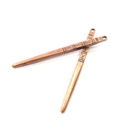 2 Spike Pendant Copper Pendant Antique Copper Pendant Antique Copper Plated Metal (71x4mm) G11528
