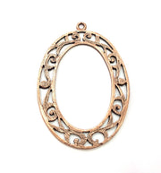 2 Copper Pendant Antique Copper Pendant Antique Copper Plated Metal (61x40mm) G11529