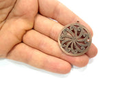2 Copper Pendant Antique Copper Pendant Antique Copper Plated Metal (35mm) G11536