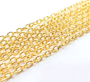 Gold Chain Gold Plated Chain 1 Meter - 3.3 Feet  (3x4 mm) G15472
