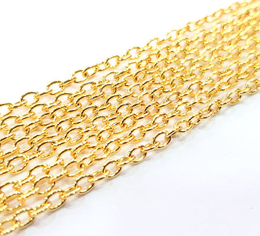 Gold Chain Gold Plated Chain 1 Meter - 3.3 Feet  (3x4 mm) G15472