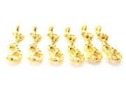8 Cat Charm Gold Plated Charm Gold Plated Metal (23x7mm)  G12456