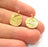 6 Moon Charm Gold Plated Charm Gold Plated Metal (13mm)  G12462