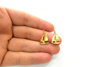 6 Sailboat Charm Gold Plated Charm Gold Plated Metal (22x13mm)  G12466