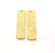 2 Gold Hammered Charms Stamp Charms Tag Charms Flake Charms Gold Plated Brass (30x7mm)   G12486