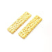 2 Gold Hammered Charms Stamp Charms Tag Charms Flake Charms Gold Plated Brass (30x7mm)   G12486