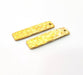 4 Raw Brass Hammered Charms 25x6mm  G12492