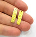 4 Raw Brass Hammered Charms 25x6mm  G12492