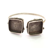 Silver Bracelet Blanks Bangle Blanks Cuff Blanks Adjustable Bracelet Blank Antique Silver Plated Brass ( 20mm Blanks ) G12517
