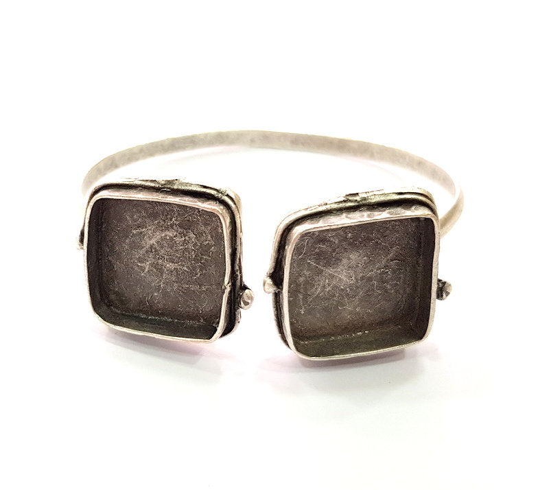 Silver Bracelet Blanks Bangle Blanks Cuff Blanks Adjustable Bracelet Blank Antique Silver Plated Brass ( 20mm Blanks ) G12517