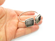 Silver Bracelet Blanks Bangle Blanks Cuff Blanks Adjustable Bracelet Blank Antique Silver Plated Brass ( 20mm Blanks ) G12517